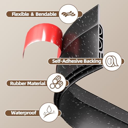 Vannesse 39 Inch Door Draft Stopper Black