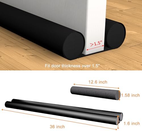 LM Bodycare Twin Door Stoppers Black Weather Stripping