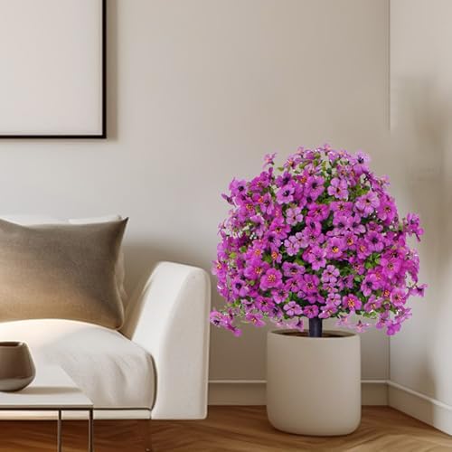 23in Artificial Violet Topiary Tree with Ground Spike