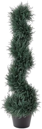 Outsunny 3FT Artificial Cedar Tree Spiral Topiary Faux Plant