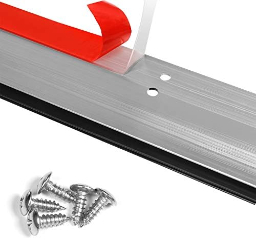 GALOFAY Door Draft Stopper 32 Inches Aluminum with Rubber Sweep