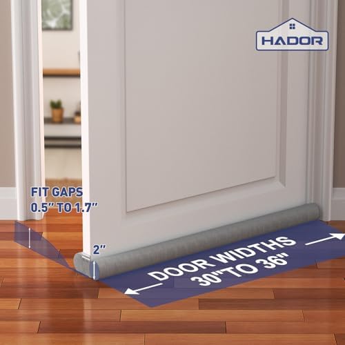 HADOR Door Draft Stopper 36 Inch Under Door Gap Sealer Grey