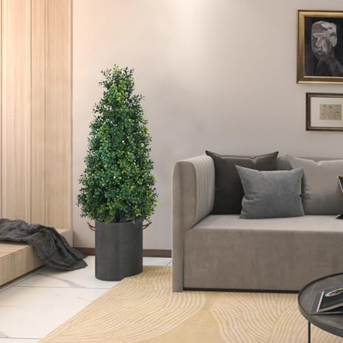 Howngyesimu 3FT Artificial Boxwood Topiary Balls 2 Pack UV Resistant