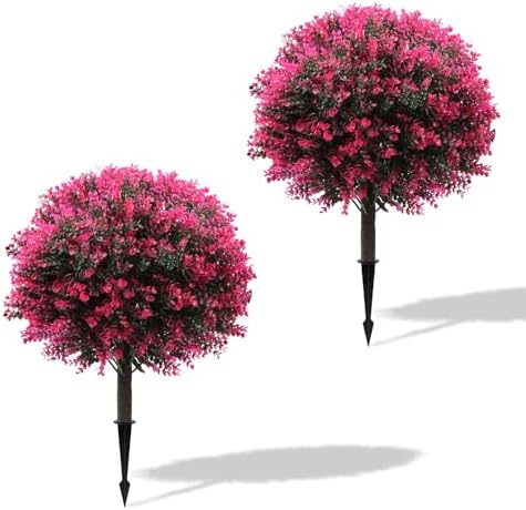 AXHJ 23 Incher Set of 2 Artificial Boxwood Topiaries