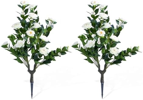GarveeHome 354 Inch Artificial Topiary Set of 2 White