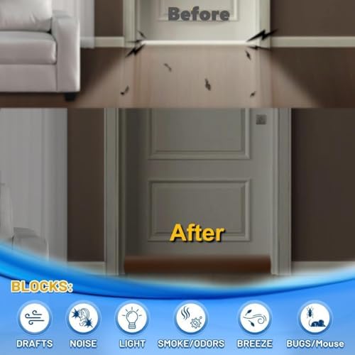 MAXTID 32 Inch Door Draft Stopper Brown