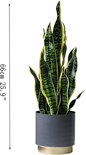 Artificial Sansevieria Tree 26 Inch with Modern Planter