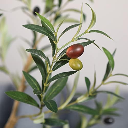 OAKRED 7FT Artificial Olive Tree with Natural Wood Trunk