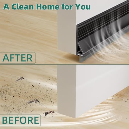 Vannesse Door Draft Stopper with Brush 39 Inch 2 Pack