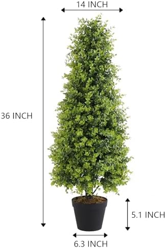 Binnny Flower 3ft Artificial Boxwood Topiary Set of 2