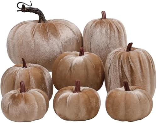 8pcs Artificial Halloween Pumpkin Decorations