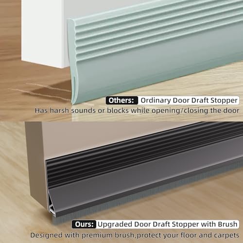 39 Inch Under Door Draft Stopper with Brush