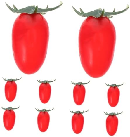 Zerodeko 10pcs Realistic Fake Cherry Tomatoes Decor