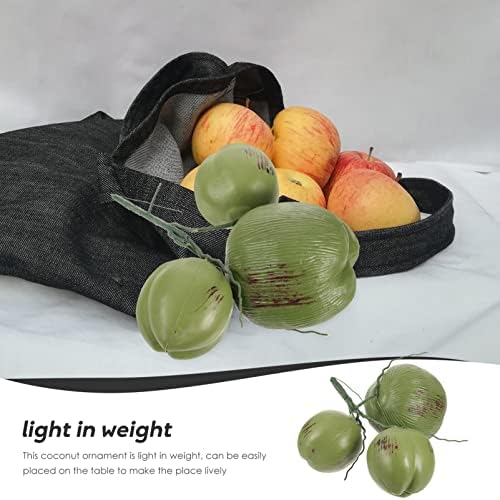 HOMSFOU Artificial Coconut Fake Fruit Decorations
