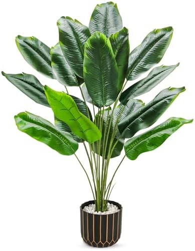 Der Rose 28 Inch Tall Bird of Paradise Artificial Plant Faux Tree