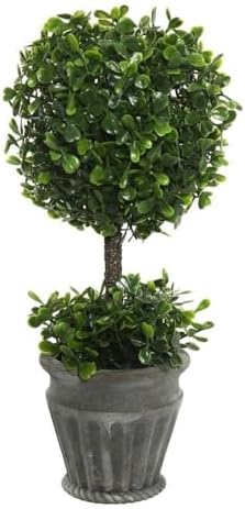 Vickerman 13 Inch Artificial Boxwood Topiary in Pot