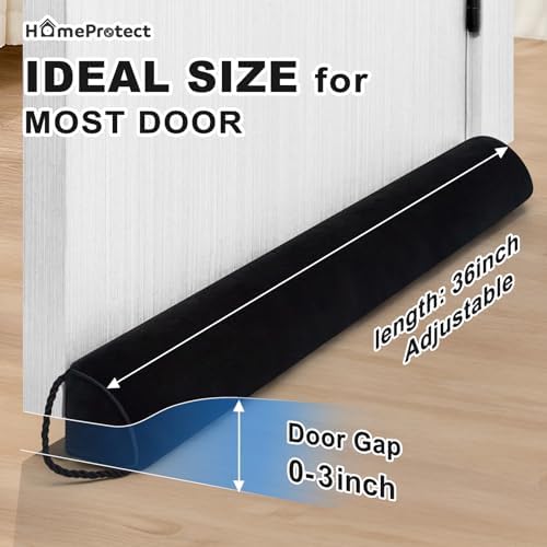 HomeProtect Under Door Draft Stopper 36 Inch Soundproofing Block