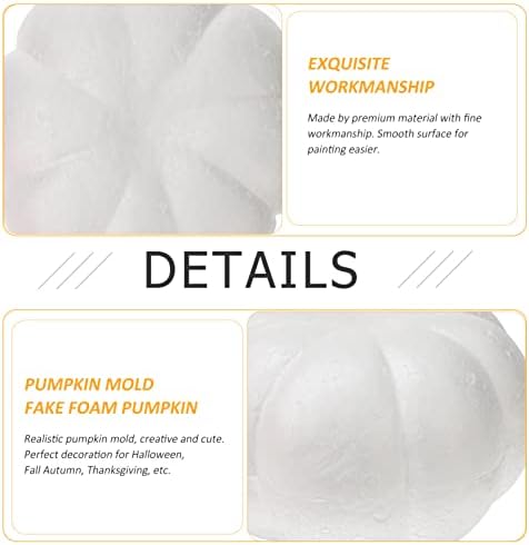 White Foam Pumpkins for Halloween and Fall Decor
