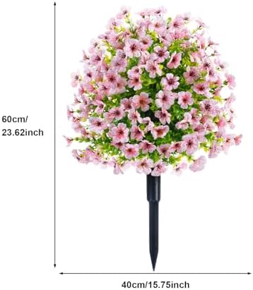 GarveeHome 197FT Artificial Cedar Topiary Ball Trees 2pcs UV Resistant