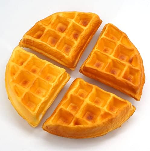 GiftYou 4-Pack Fake Slice Waffle Cake Decor