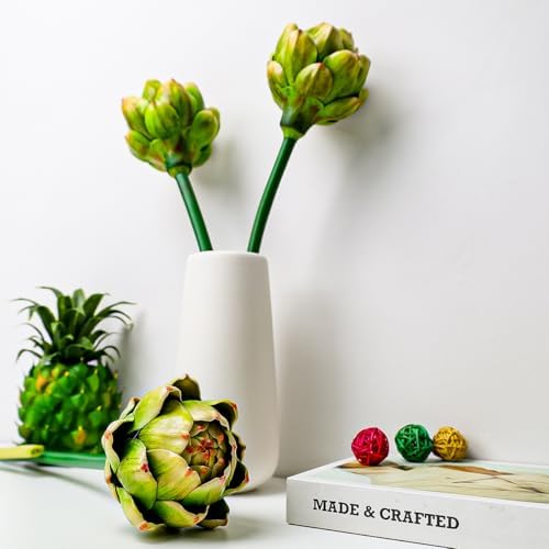 Gresorth 3 Pcs Artificial Artichoke Branches Green