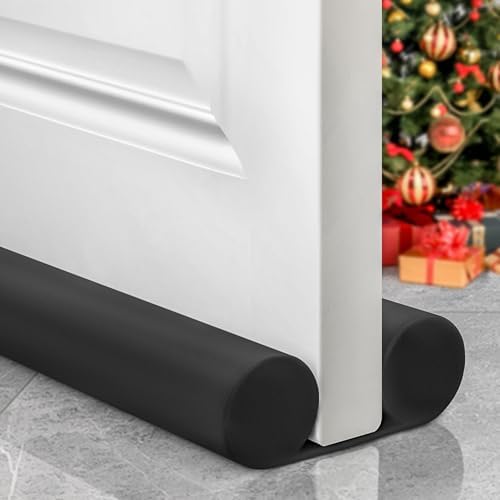 Door Draft Stopper 36 Inch Black Red