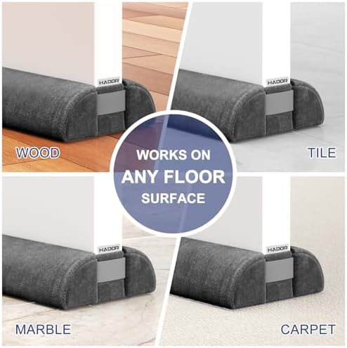 HADOR 2 Pack Door Draft Stopper 36 Inch Black