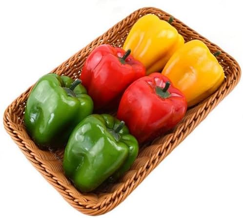 6pcs Artificial Bell Peppers Decoration for Home Party Photography