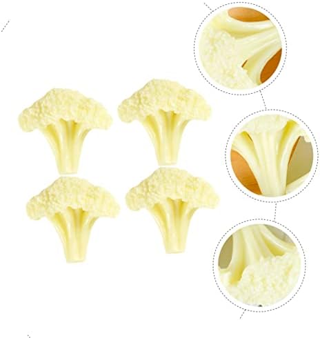 Amosfun Artificial Cauliflower Broccoli Slices 16 Pack