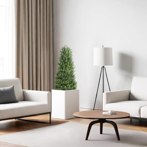 3ft Cedar Topiary Trees Artificial Outdoor Set of 2