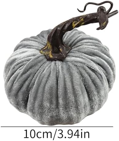Velvet Artificial Pumpkins 39 Inch Fall Decor