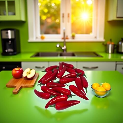 20Pcs Artificial Chili Peppers for Home Kitchen Photography Decor