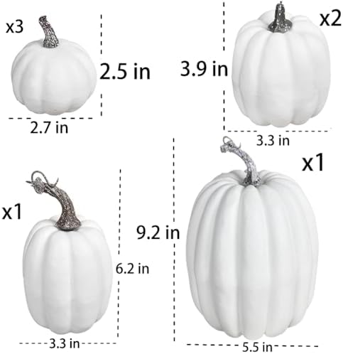 WESAPPINC Artificial Pumpkins 14PCS for Fall Decor