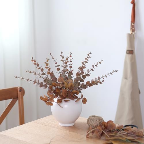 110 Pcs 5 Kinds Mixed Artificial Eucalyptus Stems and Faux Berries