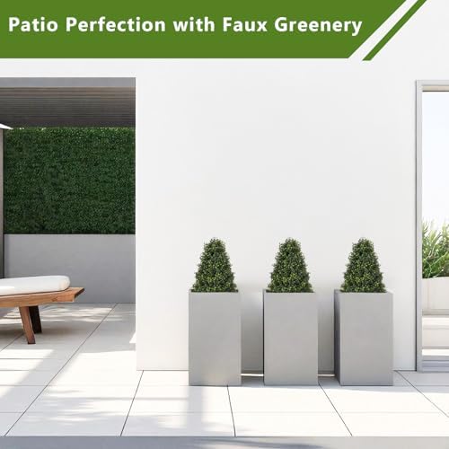 Azoco 30 Inch Artificial Boxwood Topiary Trees Set of 2
