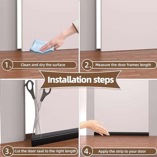 Vannesse 39 Inch Door Draft Stopper Black