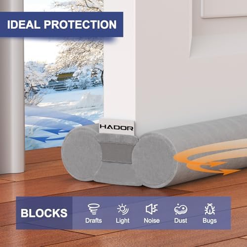 HADOR Door Draft Stopper 36 Inch Under Door Gap Sealer Grey