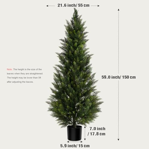 Outdoor Artificial Cedar Topiary Tree 5ft