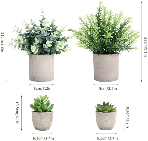 CEWOR 4 Pack Artificial Hanging Plants for Home Decor