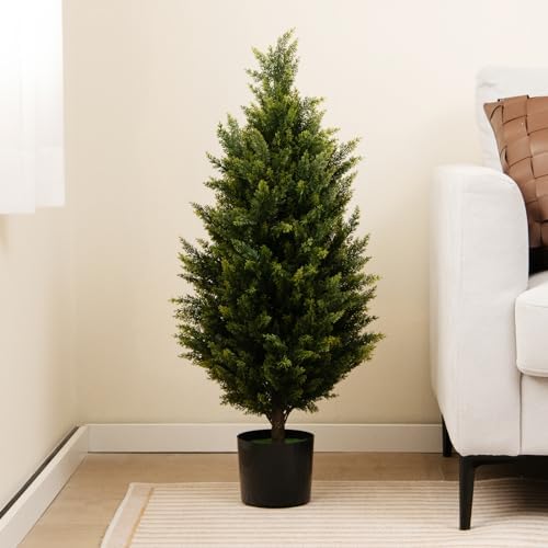 Goplus 3FT Artificial Cedar Tree Set of 2