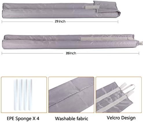 ClauCiel Under Door Draft Stopper Gray Adjustable
