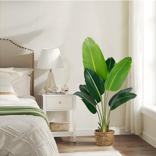 CETRD Artificial Bird of Paradise Plant 4ft 2Pcs Fake Tree Set