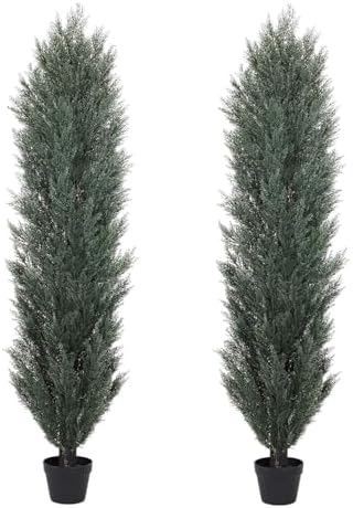 THE BLOOM TIMES 6ft Artificial Topiary Trees Set of 2
