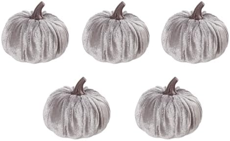 5PCS Velvet Pumpkins Decor Set - Autumn Home Kitchen Decor