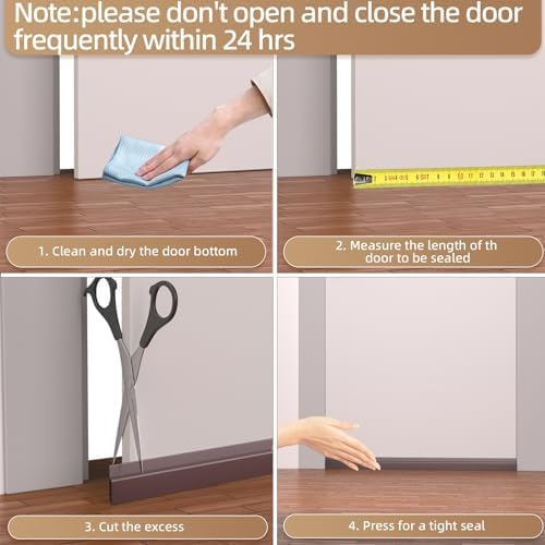78 Inches Brown Door Draft Stopper Soundproof Seal