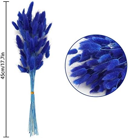Uieke 17 Inch Natural Bunny Tails Dried Flowers 120 Pcs