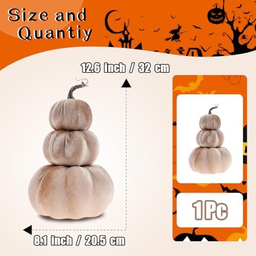 Gresorth 126 Inch Velvet Pumpkin Tower Decoration