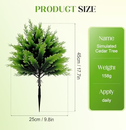 UV Resistant Artificial Cedar Topiary Ball Tree 1 PCS