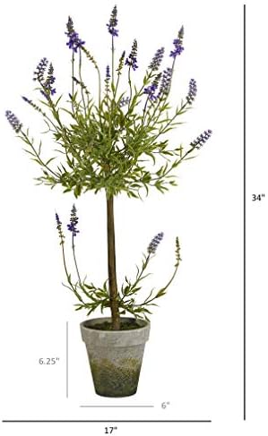 Nearly Natural 34in Lavender Single Ball Topiary Artificial Tree