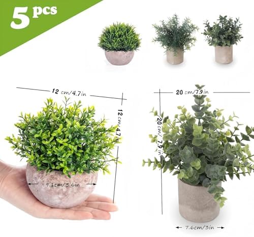 Lemonfilter 5 Pack Artificial Eucalyptus Plants